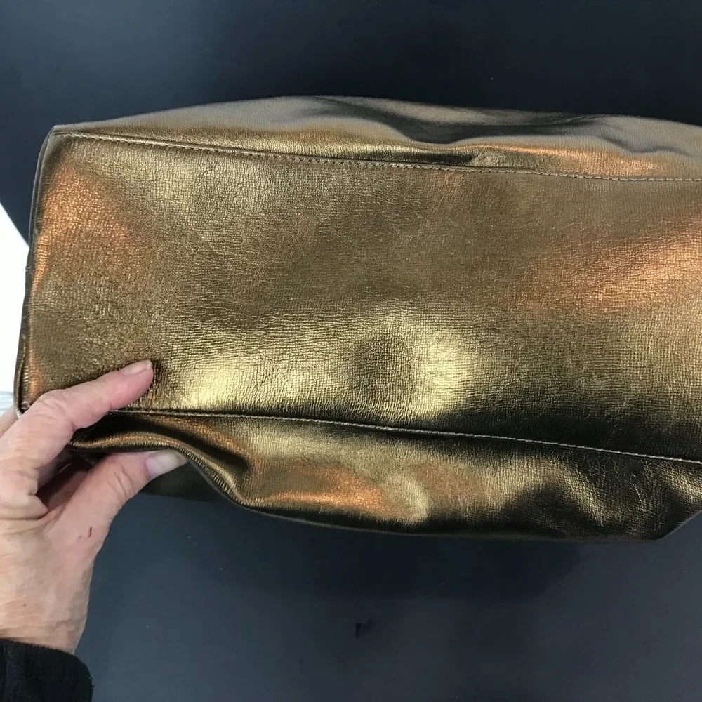 Cole Haan Gold Metallic Leather Shoulder/Satchel